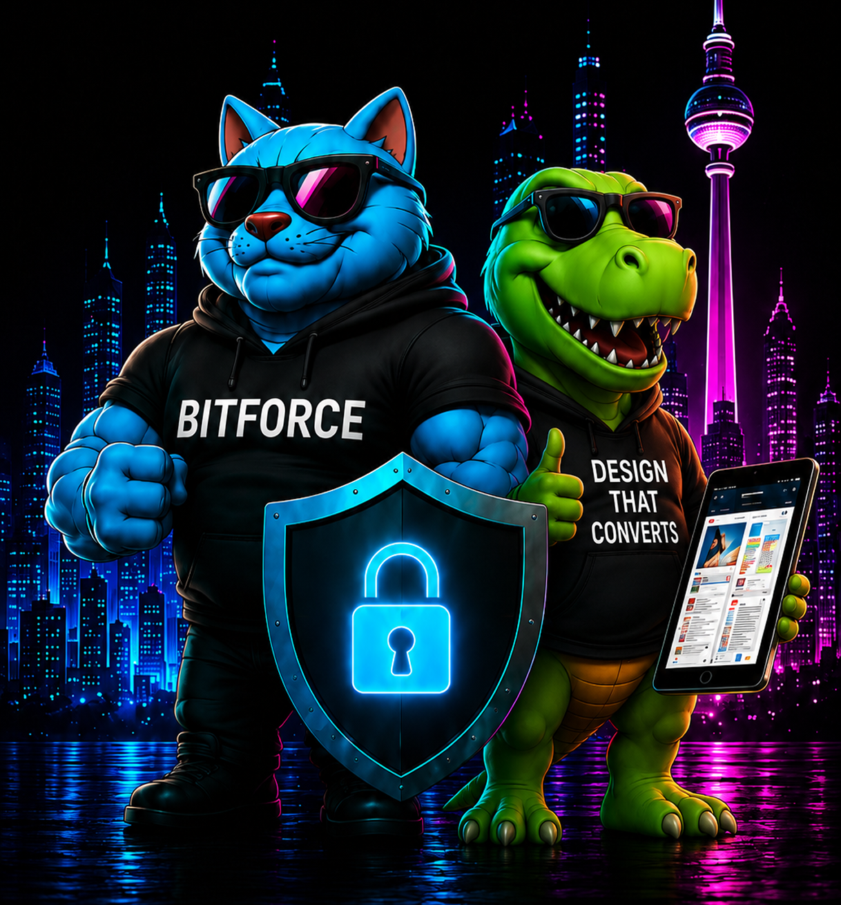 Bitforce Cat and Design Dino